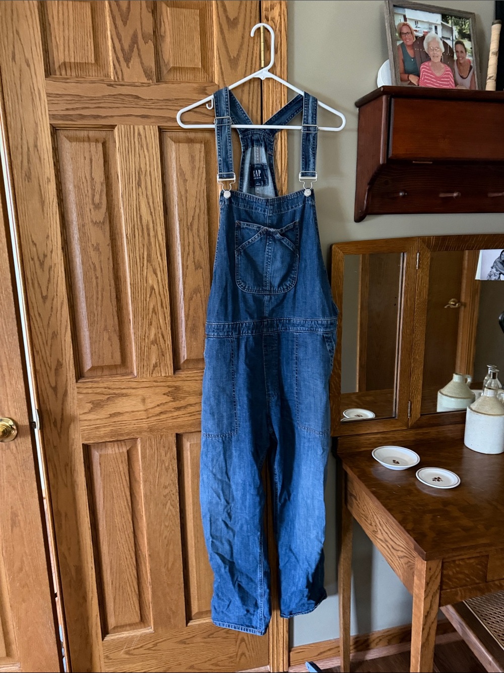 GAP Indigo Denim Adjustable-Strap Overalls Jumpsuit - Picture 1 of 1